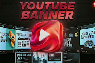 design youtube banner, twitch banner, discord banner