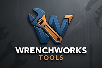 design a strong and modern wrench logo for your brand