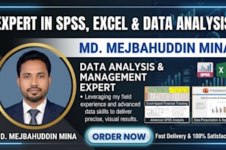 clean, analyze and present your data using excel and spss