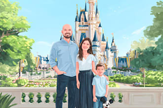 draw disney style caricatures that actually look like you