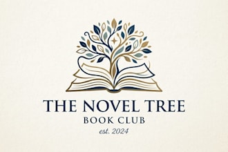 design a creative and elegant book club logo for your brand