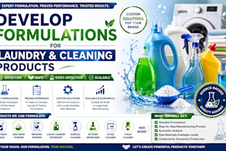 develop formulations for laundry and cleaning products