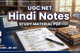 write hindi study notes for ugc net hindi