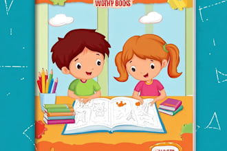 watercolor animal illustrations for children activity book