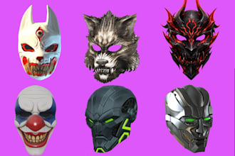 3d cosplay model cosplay creation 3d face mask fursuit props 3d helmet 3d armor