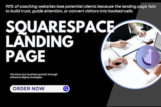 design squarespace landing page design for coaches