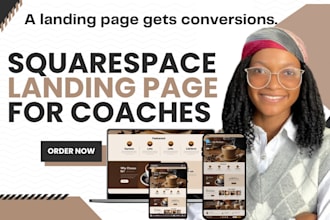 design squarespace landing page design for coach website coach landing page