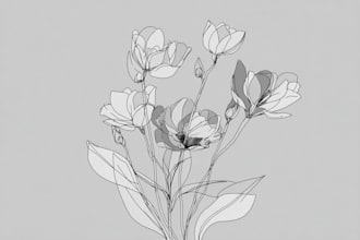 create vintage botanical ink illustrations with fine art