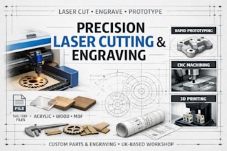 laser cut acrylic, wood, and custom parts for your project