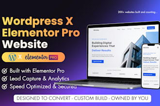 design elementor pro website, wordpress website using elementor pro website