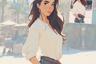 draw characters with the anything style, also disney