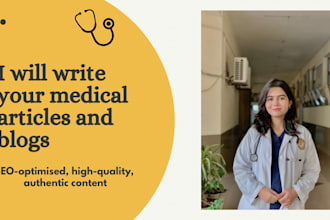 write seo optimised medical articles and blogs