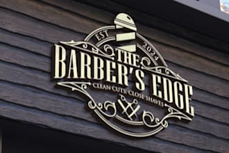design modern luxury logo for barber shop and beauty salon