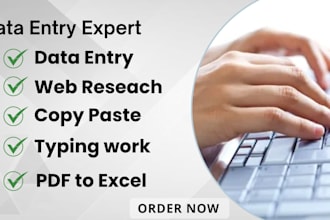 do expert data entry , copy paste and web reseach