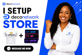 setup deconetwork printavo store customization API integration and printshop