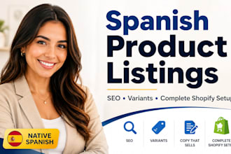 do shopify product page SEO full product listing variants meta description