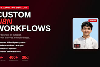 build custom n8n automation workflows for your business