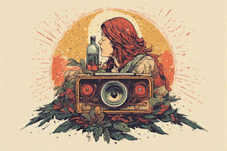 make professional vintage cover art work