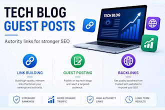 build premium tech backlinks via high da guest posting service