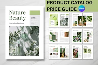design wholesale marketing sales product catalog, price list for cosmetic brands