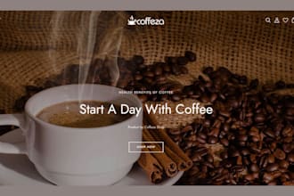 design coffee shopify store coffee website tea store coffee brand