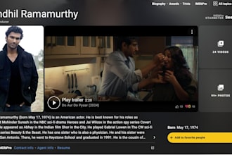create imdb page for you or your film, podcast, documentry,