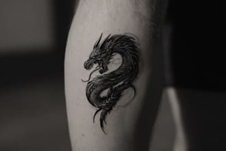 design a tattoo in black and white or in color