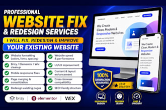 redesign, format and cleanup your existing website with mobile responsive view