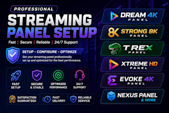 set up and configure your dream 4k strong 8k and trex streaming panel