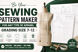 be your sewing pattern maker for any type of apparel grading