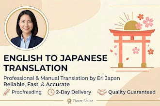 provide professional english to japanese translation and canva layout