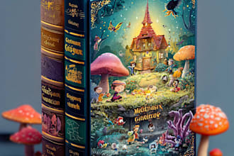 create a beautiful childrens book cover illustration