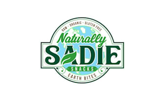 design naturally sadie snacks earth bites logo