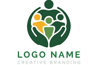 create modern nonprofit logo for social cause organization