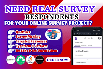 provide targeted survey respondents for google forms, qualtrics and surveymonkey