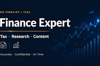 write expert finance and tax content and provide accounting consulting services