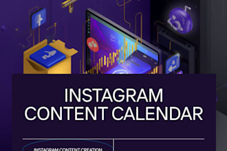 create a monthly instagram content calendar with captions for your brand