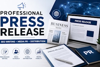 write and distribute a professional press release for media exposure