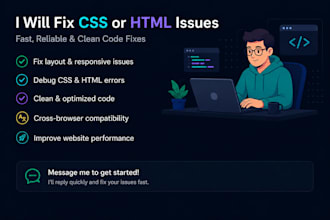 fix frontend bugs in HTML CSS and javascript