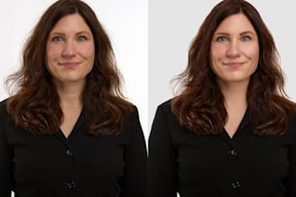 do professional headshots and corporate portrait retouching