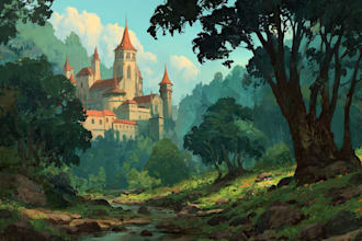 draw fantasy art and concept art illustration