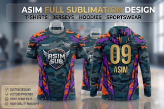 design custom full sublimation t shirt and jersey