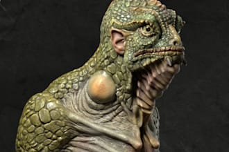 deliver 3d dnd character for game, 3d beast, clean uv map,pbr texture, cinema 4d
