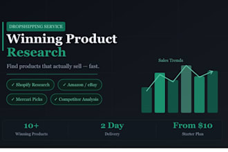 do product research, store setup and listings