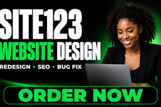 do site123 website design, redesign or fix site123 website, SEO optimization