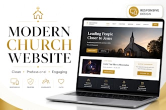 design a modern church or ministry website with donation features