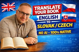translate your book from english to czech or slovak, no ai
