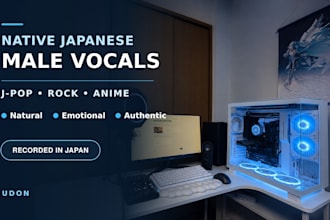 sing native japanese male vocals for your song