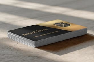 design a professional restaurant and luxury business card