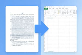 do accurate data entry, excel work, PDF to excel in 2 days